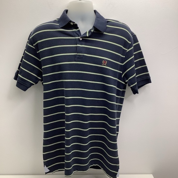 Tommy Hilfiger Mens Striped Polo Size Medium (Preowned) - Picture 1 of 3